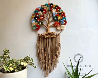 Tree of Life Macrame Wall Hanging, Handmade macrame wall hanging, gift for mom, home decoration, nursery decoration, Boho Wall Decor