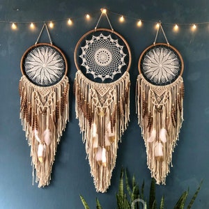 Large Macrame Dreamcatcher - Unique Birthday Gift for Him or Her - Nursery Decor, Bohemian Wedding Decor, Housewarming Gift, Spiritual Gift