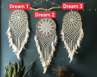 Large Dream Catcher, White Big Handmade Decorative Nigeria