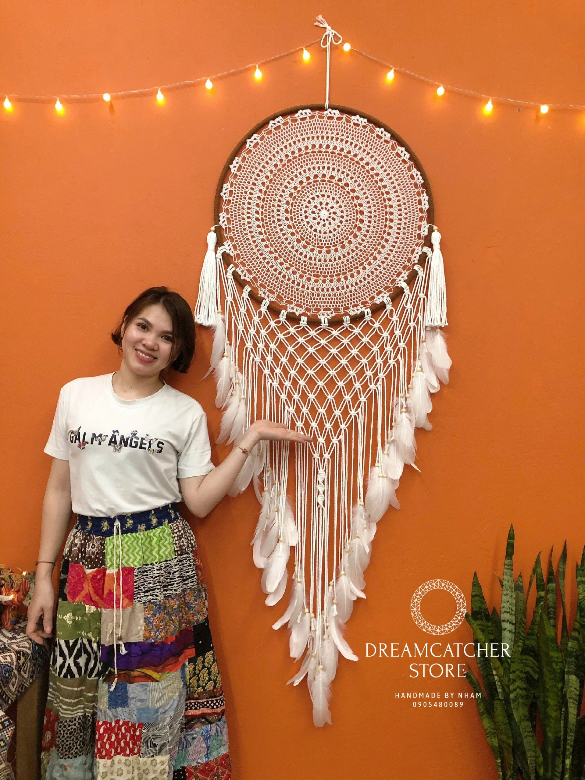 Large Macrame Dream Catcher: Boho Wall Hanging, Wedding Decor