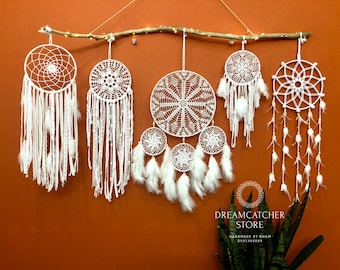 Large wall hanging dreamcatcher set, big dreamcatcher, wall dreamcatcher, bedroom ash dreamcatcher, pretty dreamcatcher, baby bedroom decor