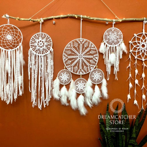 Large Wall Hanging Dreamcatcher Set Big Dreamcatcher Wall Etsy