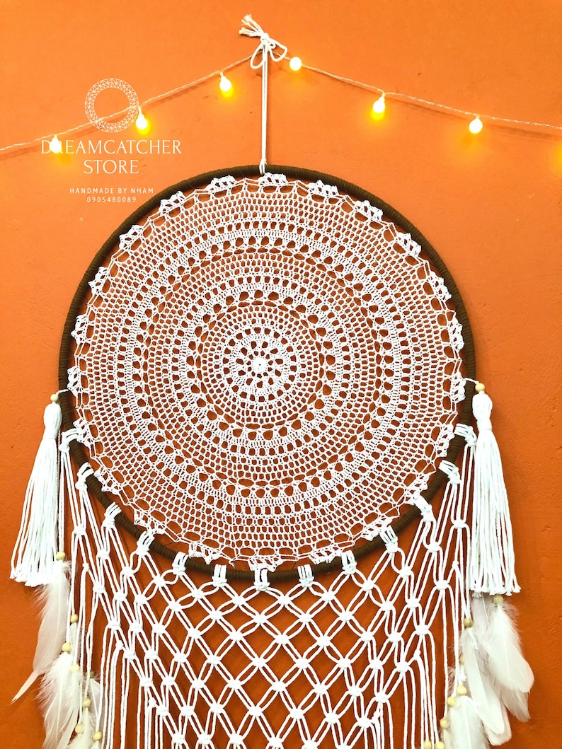 Large Dream Catcher, Macrame Dream Catcher, Dream Catcher Wall Hanging, Macrame Wall Hanging, Giant Dream Catcher, Dreamcatcher image 5