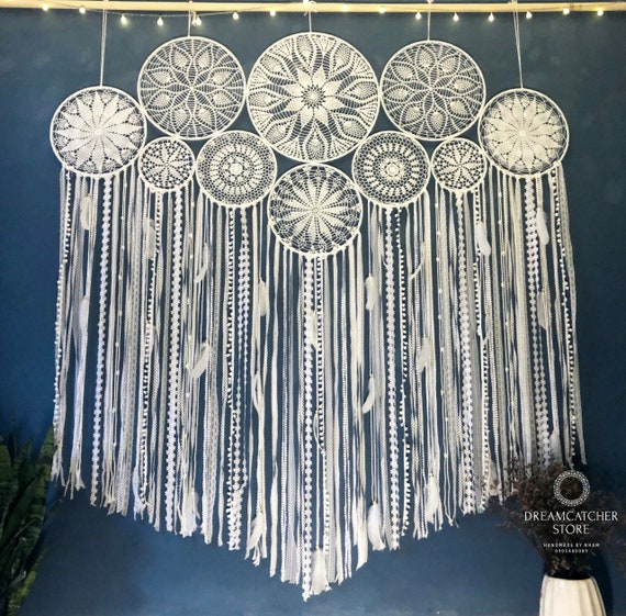 Acchiappa Sogni Per Camera Da Letto HDDH - Acchiappasogni, Acchiappasogni In Piume A Mano, Ornamento Acchiappa Sogni Per Interni