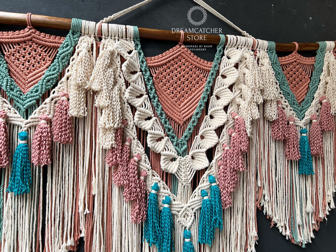 Large Macrame Wall Hanging Headboard Decoration Macrame Sofa Etsy