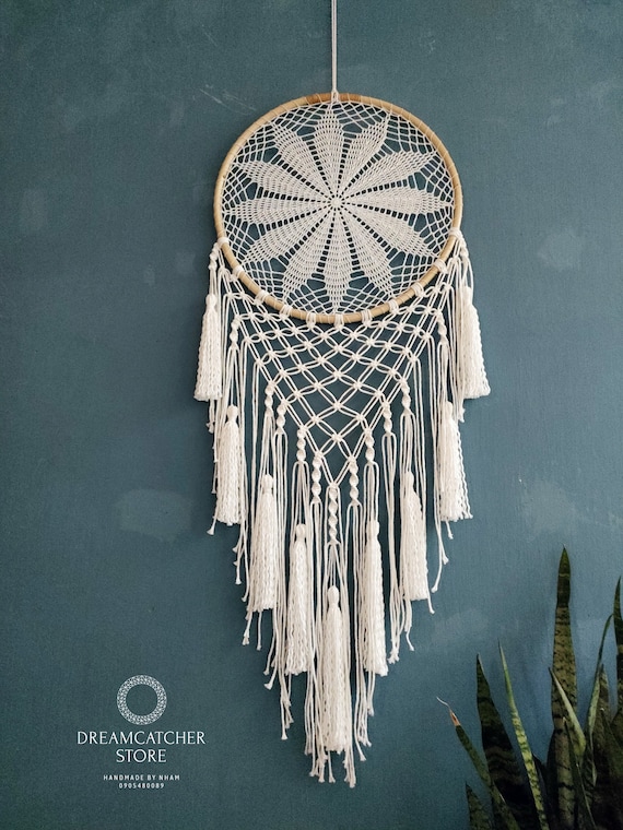 Atrapasueños grande, Atrapasueños Macrame, Atrapasueños colgante de pared,  Colgante de pared Macrame, Atrapasueños gigante, Atrapasueños -  México