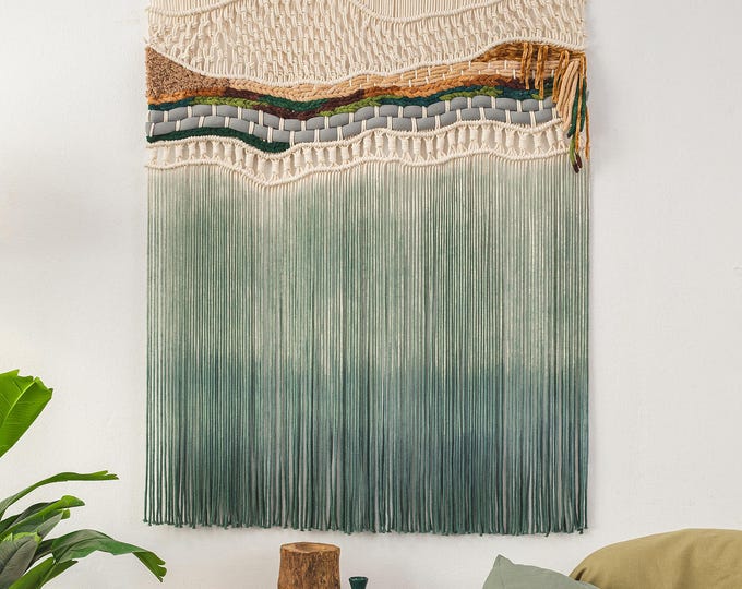 Macrame Wall Hanging, Tapestry Hanging, Large Macrame, Modern Farmhouse, Home Decoration, Home Wall Decor, Housewarming Gift RN22