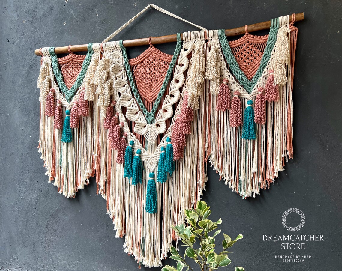 Large Macrame Wall Hanging Headboard Decoration Macrame Sofa Etsy