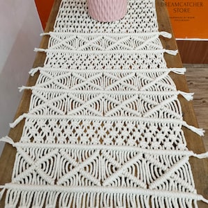 Handmade Macrame Table Runner: Boho Dining Decor