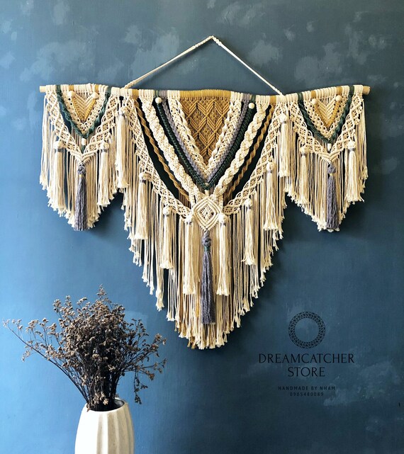 Woven Wall Tapestry Large Macrame Wall Decor Handmade Macrame Wall