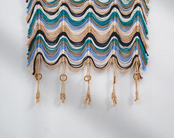 Extra Large Macrame Wall Hanging: Abstract Fiber Art Decor
