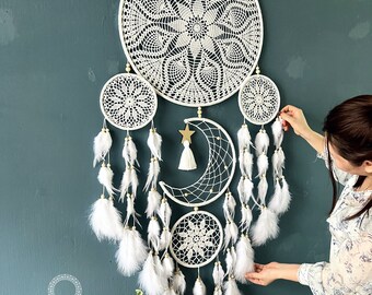 Dreamcatcher Moon and Stars Hanging Over the Bed, Large Dream Catcher, Dream Catcher Wall Hanging, Giant Dream Catcher, Dream Catcher Active - Etsy Dreamcatcher Moon and Stars Hanging Over the Bed, Large Dream Catcher, Dream Catcher Wall Hanging, Giant Dream Catcher, Dream Catcher Active - Etsy