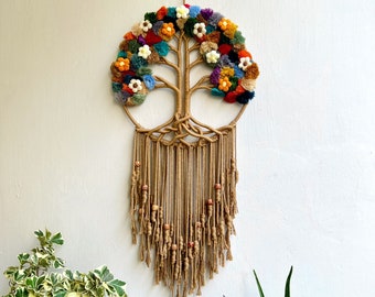 Tree of Life Macrame Wall Hanging, Handmade macrame wall hanging, gift for mom, home decoration, nursery decoration, Boho Wall Decor