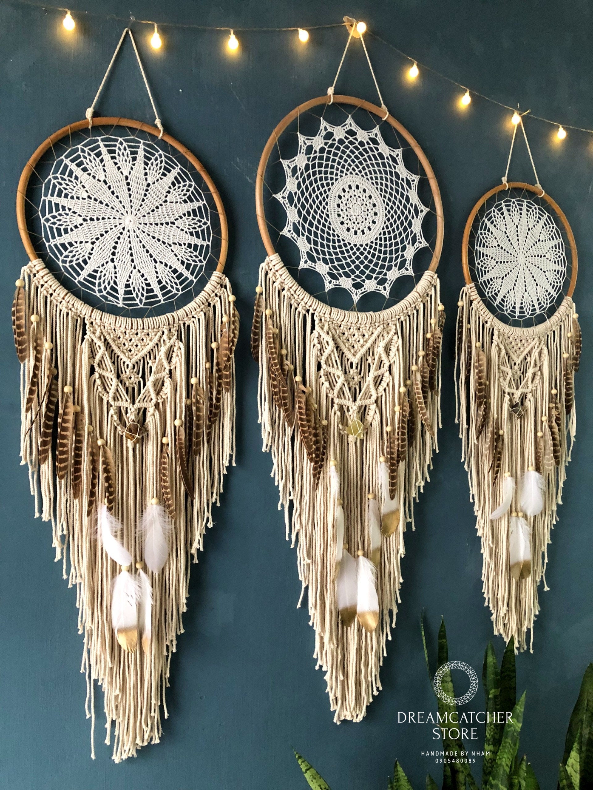 Large Macrame Dreamcatcher - Unique Birthday Gift for Him or Her
