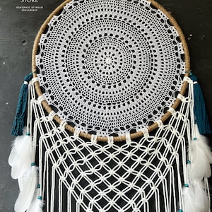 Large Dream Catcher, Macrame Dream Catcher, Dream Catcher Wall Hanging, Macrame Wall Hanging, Giant Dream Catcher, Dreamcatcher image 8