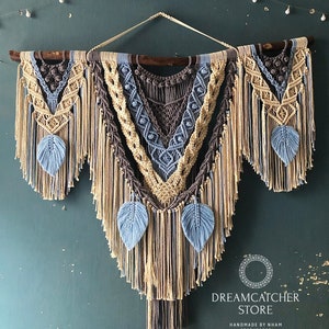 Large Handmade Macrame Wall Hanging: Boho Home Decor