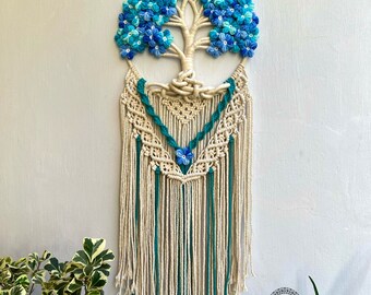Tree of Life Macrame Wall Hanging: Boho Home Decor