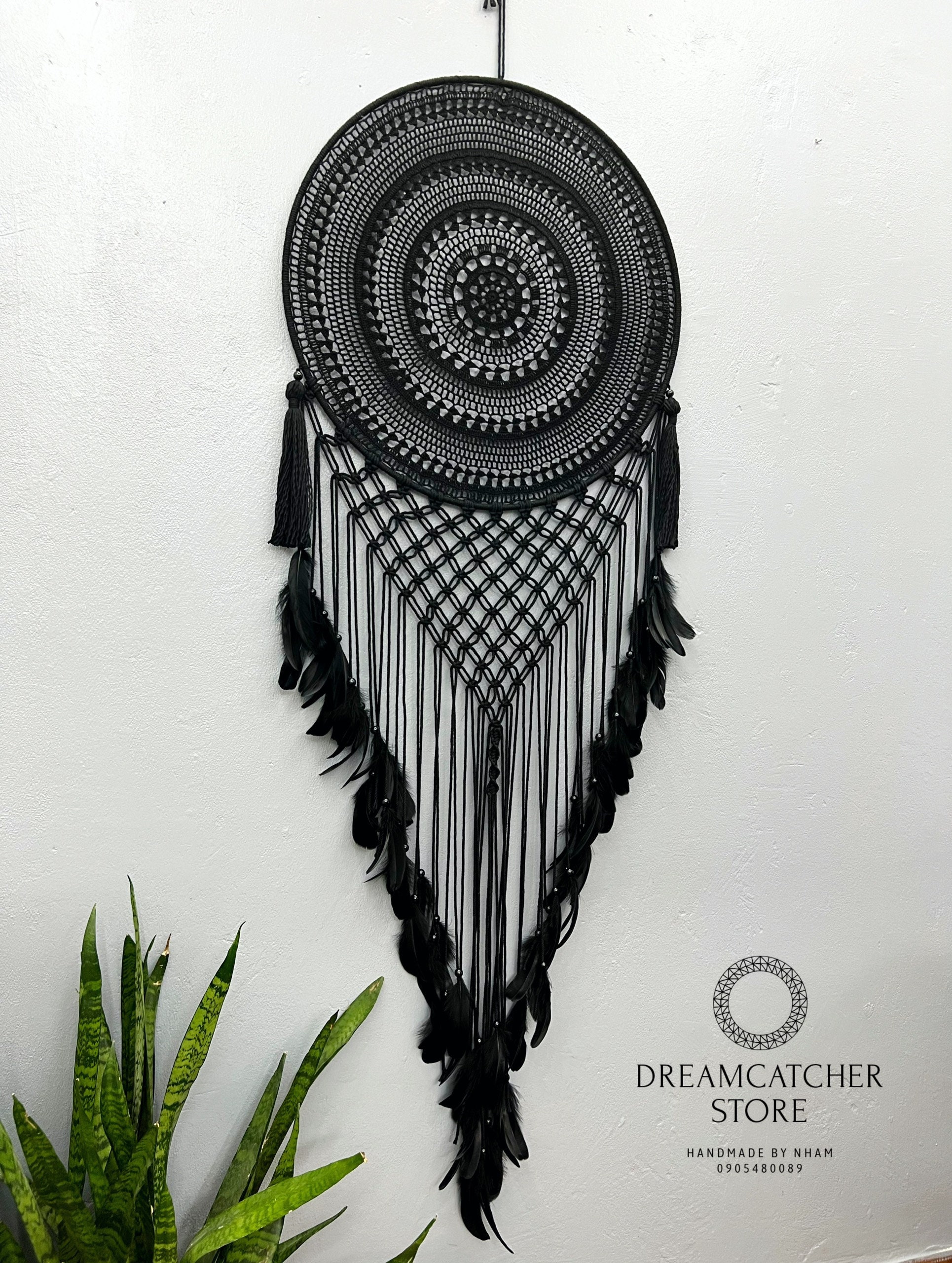 Buy Large Black Dreamcatcher Bedroom Decoration, Large Wall