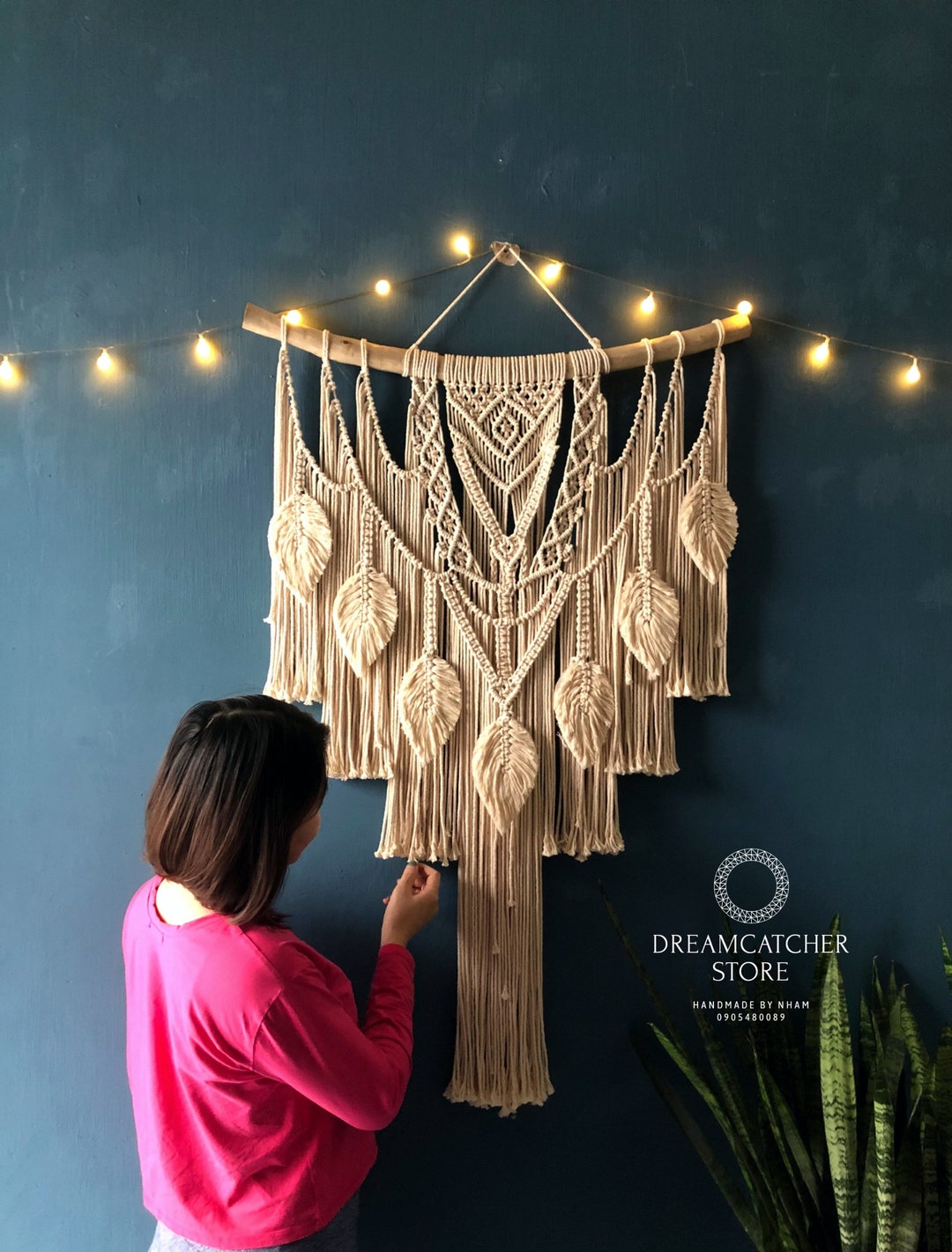 Home Decor Hand Woven Macrame Tapestry, Handmade Macrame, Woven Wall