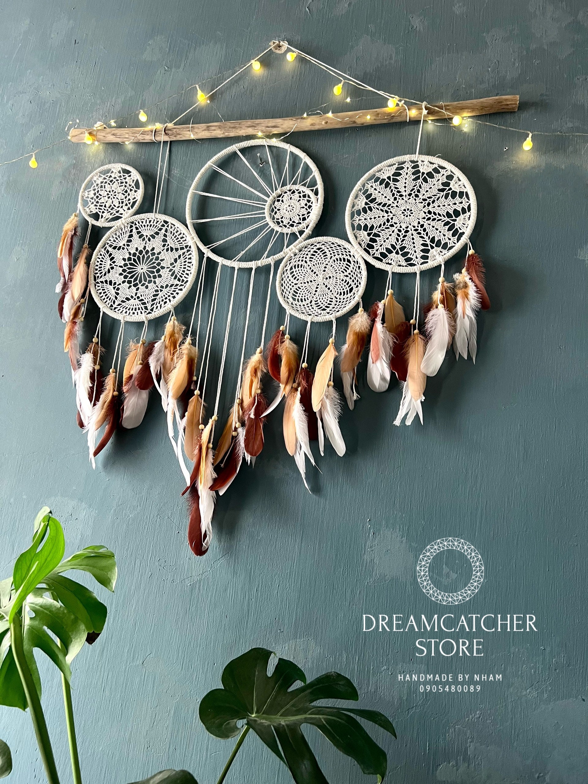Large Dreamcatcher Hanging Over the Bed Large Dream Catcher - Etsy