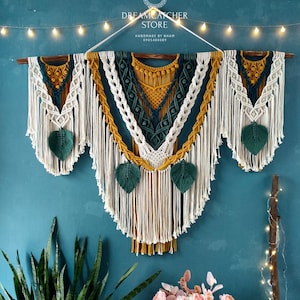 Large Handmade Macrame Wall Hanging: Boho Woven Decor (59.05x43.3in)