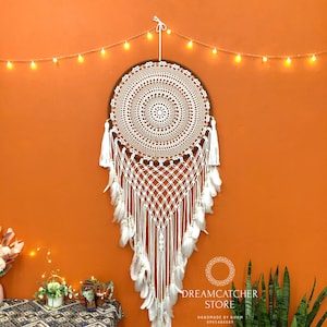 Large Dream Catcher, Macrame Dream Catcher, Dream Catcher Wall Hanging, Macrame Wall Hanging, Giant Dream Catcher, Dreamcatcher image 4