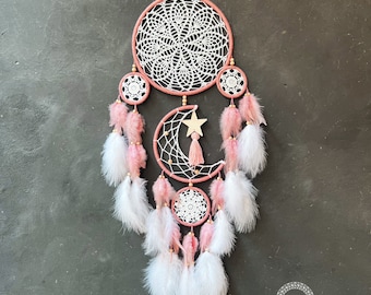 Dreamcatcher Moon and Stars Hanging Over the Bed, Large
