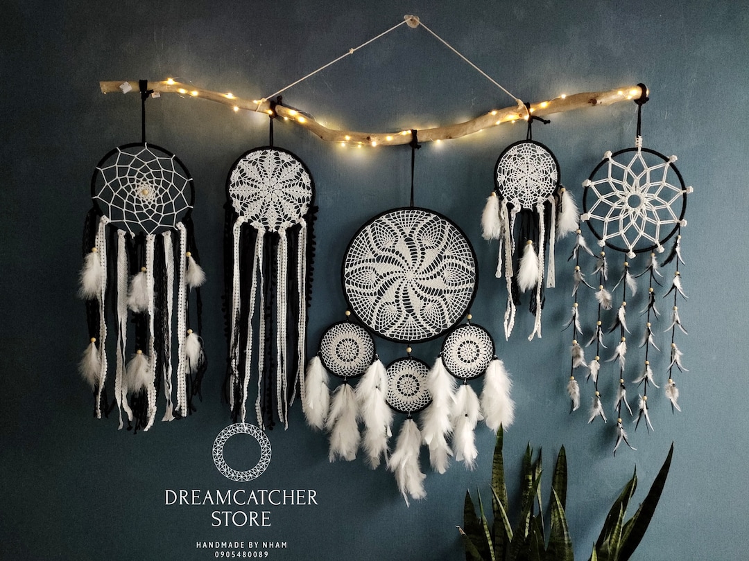 Large Dreamcatcher Set: Boho Bedroom Wall Hanging Decor - Etsy