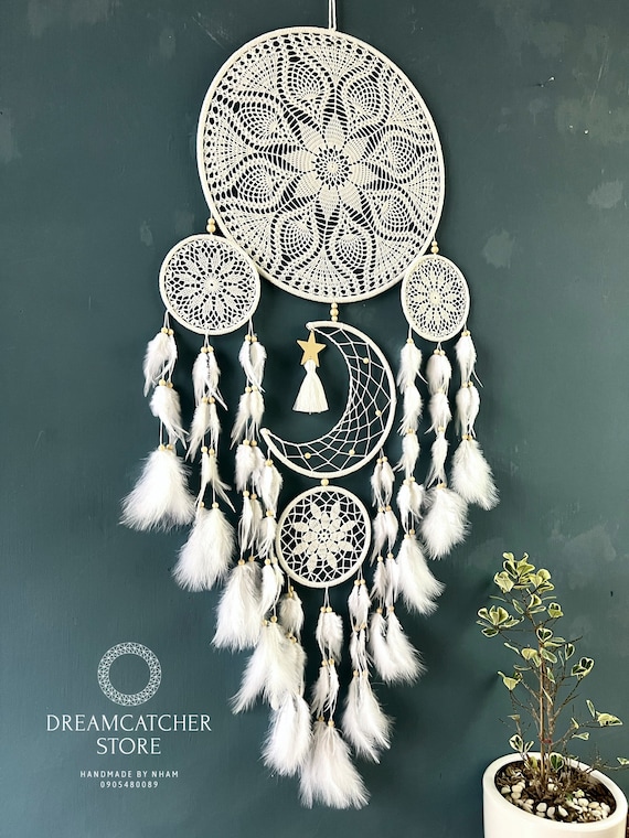 Dreamcatcher Moon and Stars Hanging Over the Bed, Large Dream