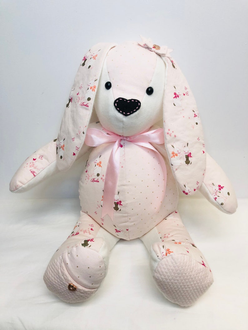Memory Bunny Memory Keepsake Keepsake Bunny made from loved Etsy