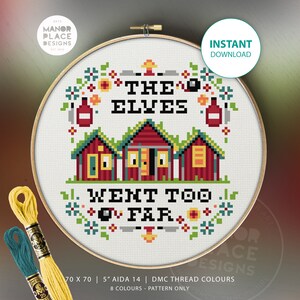 Gli Elfi sono andati troppo lontano (Storia della saga del fuoco) - Cross Stitch Pattern INSTANT DOWNLOAD DMC Colours