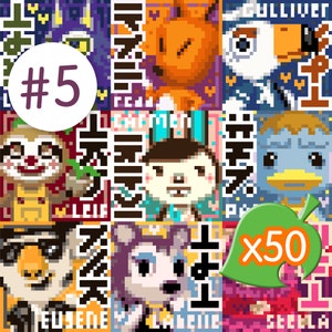 Animal Villager Cross Stitch Patterns #5 - INSTANT DOWNLOAD DMC Colours