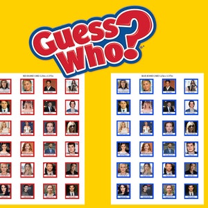 Guess Who Template Editable Printable Custom Guess Who Game Template ...