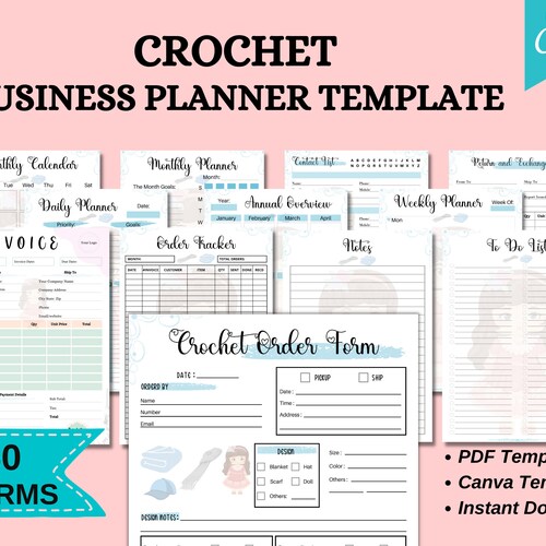 Craft Business Planner Template Order Form Invoice Tracker - Etsy