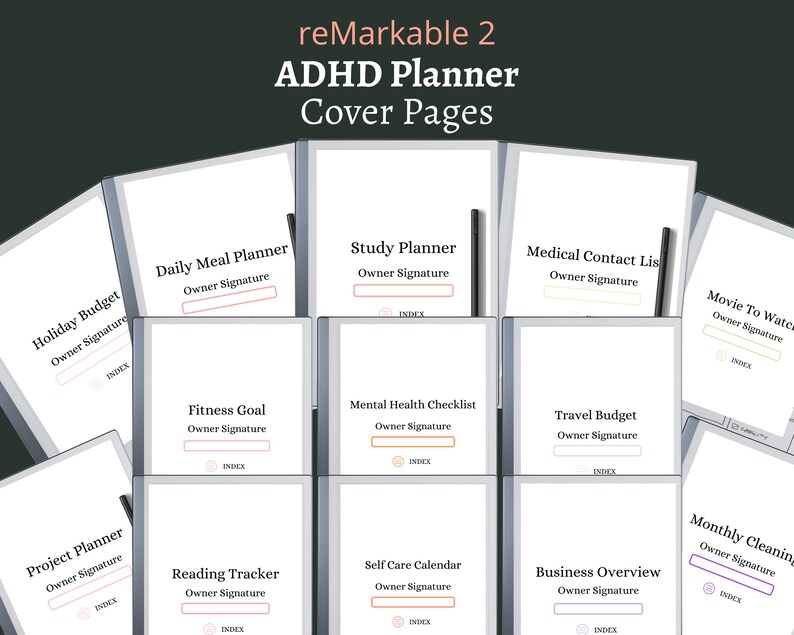 Remarkable 2 Mega ADHD Planner 2023 Template Bundle Student Etsy