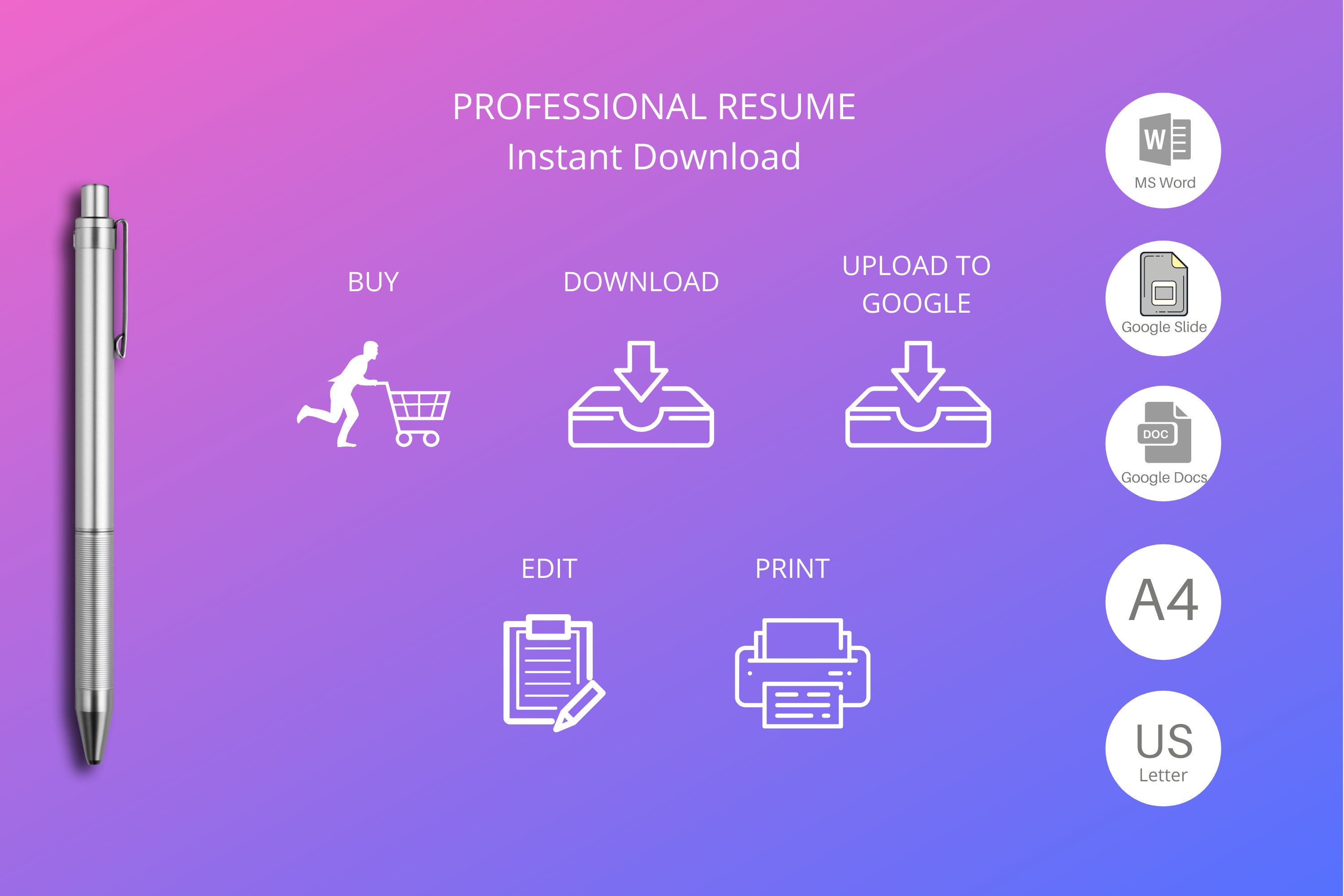 CEO / Executive Resume Google Docs Lebenslauf Vorlagen | Etsy