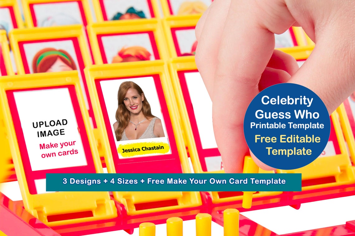 Celebrity Guess Who Template Printable Editable Guess Who - Etsy