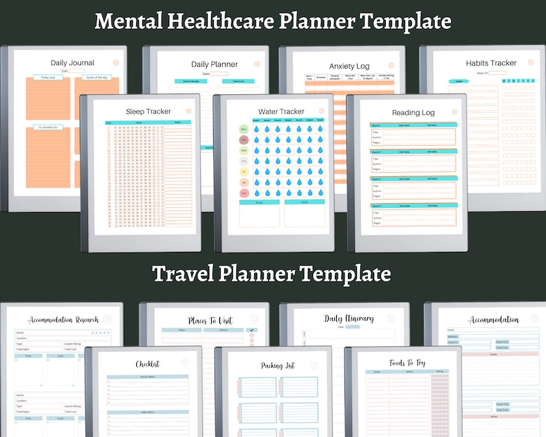 Remarkable 2 Mega ADHD Planner 2023 Template Bundle Student Etsy