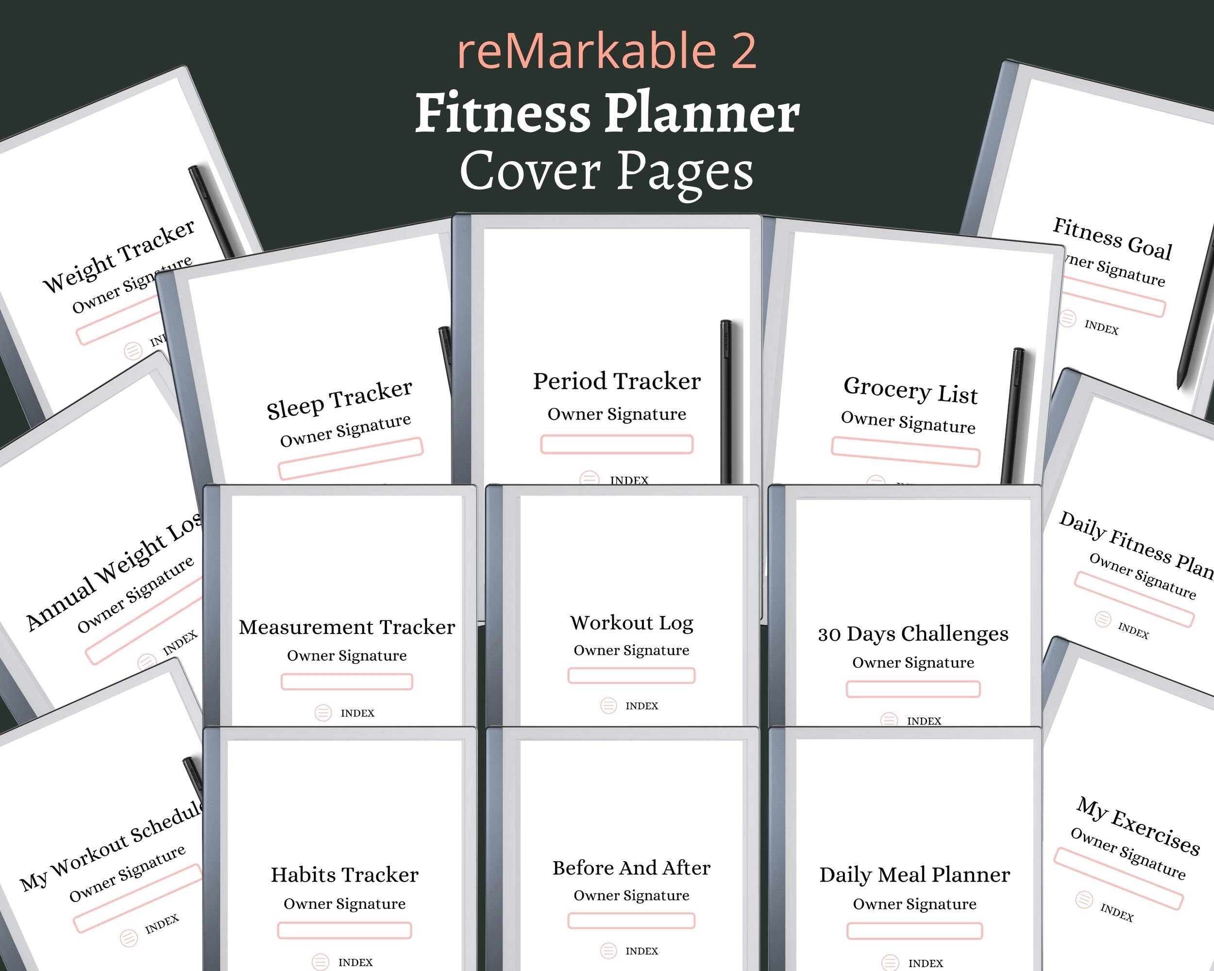Remarkable 2 Digital Fitness Planner 2023 Template Bundle Etsy