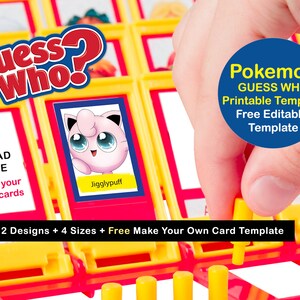 Pokemon Guess Who Template Printable Pokemon Editable Guess | Etsy