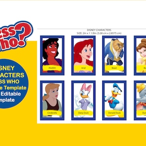 Guess Who Characters Printable