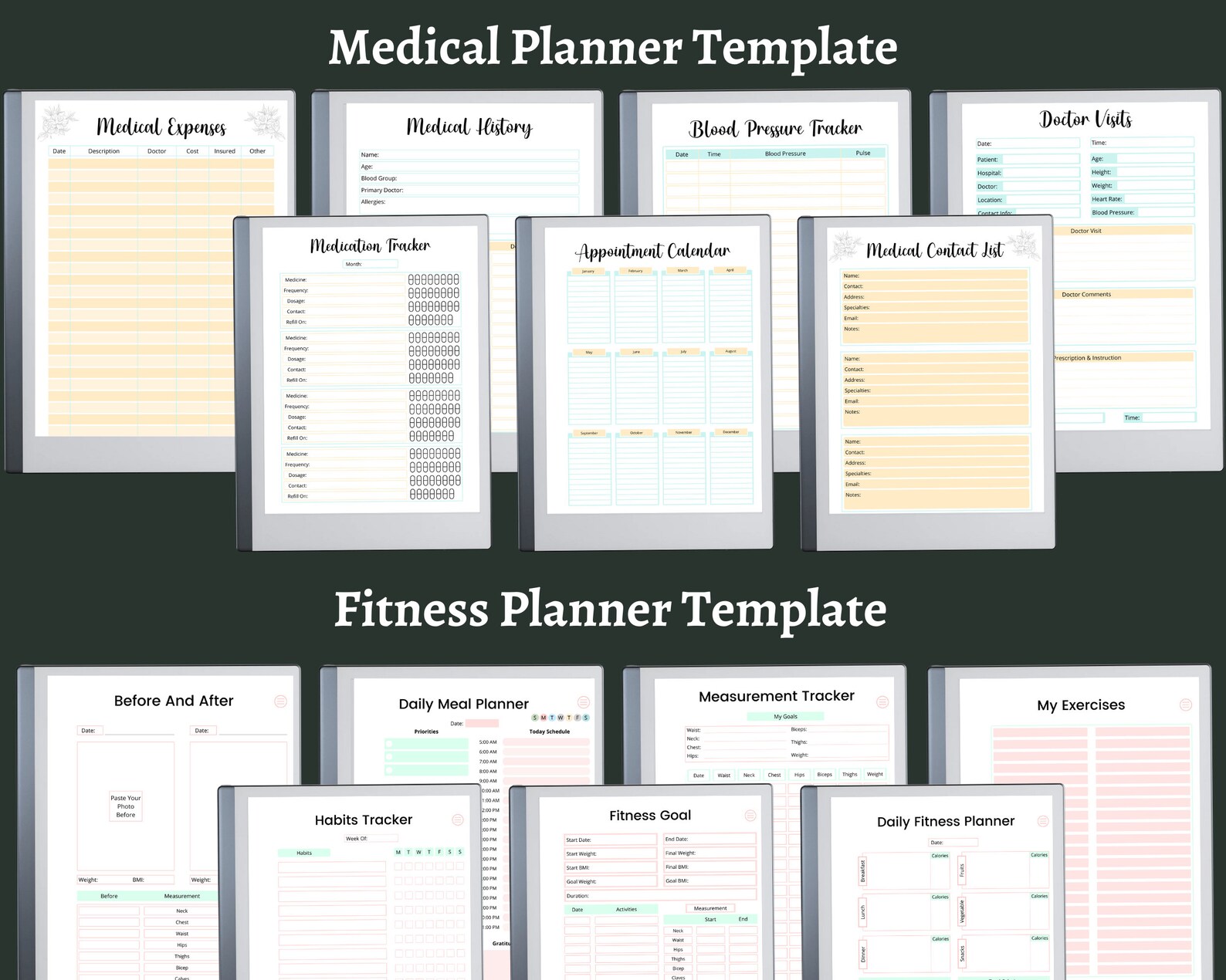 Remarkable 2 Mega ADHD Planner 2023 Template Bundle Student Etsy