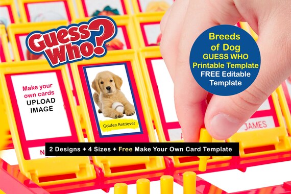 BREEDS OF DOG Guess Who Template Printable Breeds of Dog | Etsy