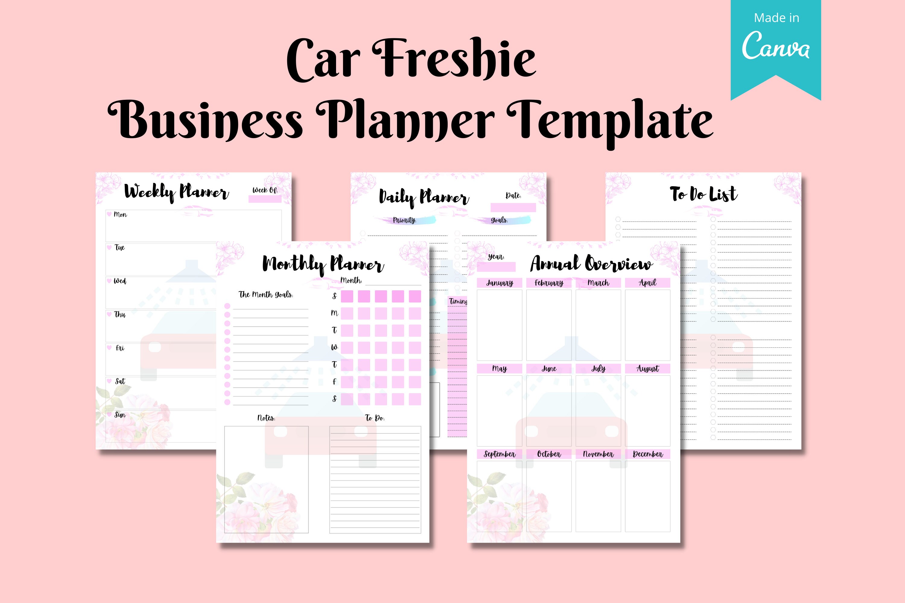 Car Freshie Business Planner Template Order Form Invoice Etsy Canada