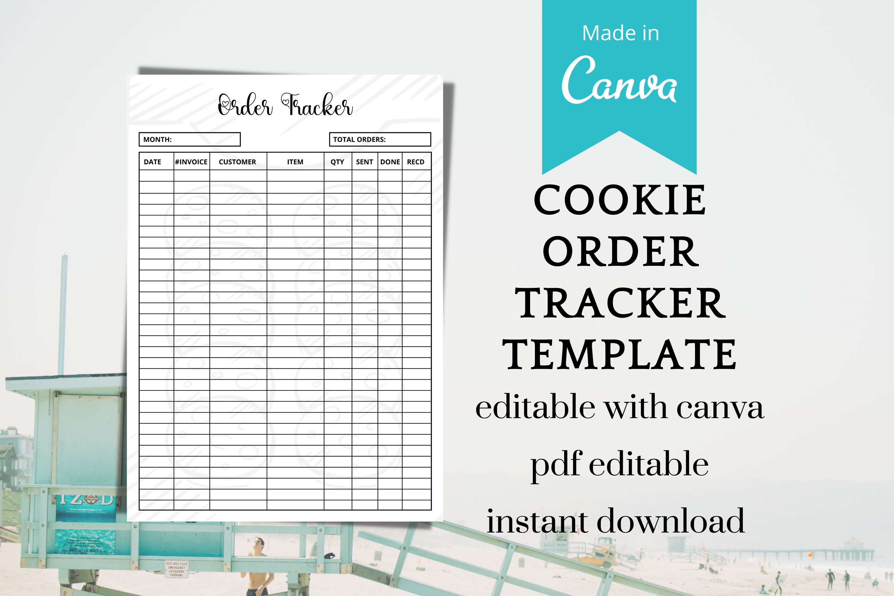 Cookies Order Form Order tracker Editable Text PDF / Canva Etsy Cookies Order Form Order tracker Editable Text PDF / Canva Etsy