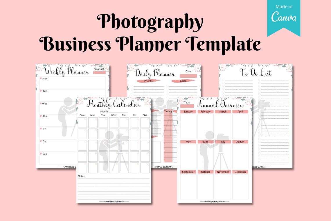 Photography Business Planner Template Order Form Invoice Etsy