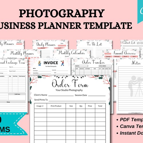 Photographers Printable Planner Photography Business &amp; - Etsy