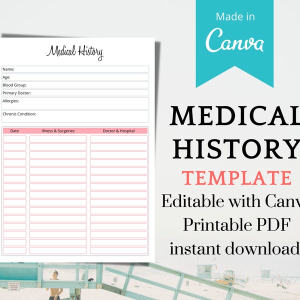 Medical Planner Etsy