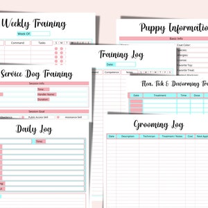 Dog Care Planner Printable Template, Puppy Planner, Pet Care Planner ...