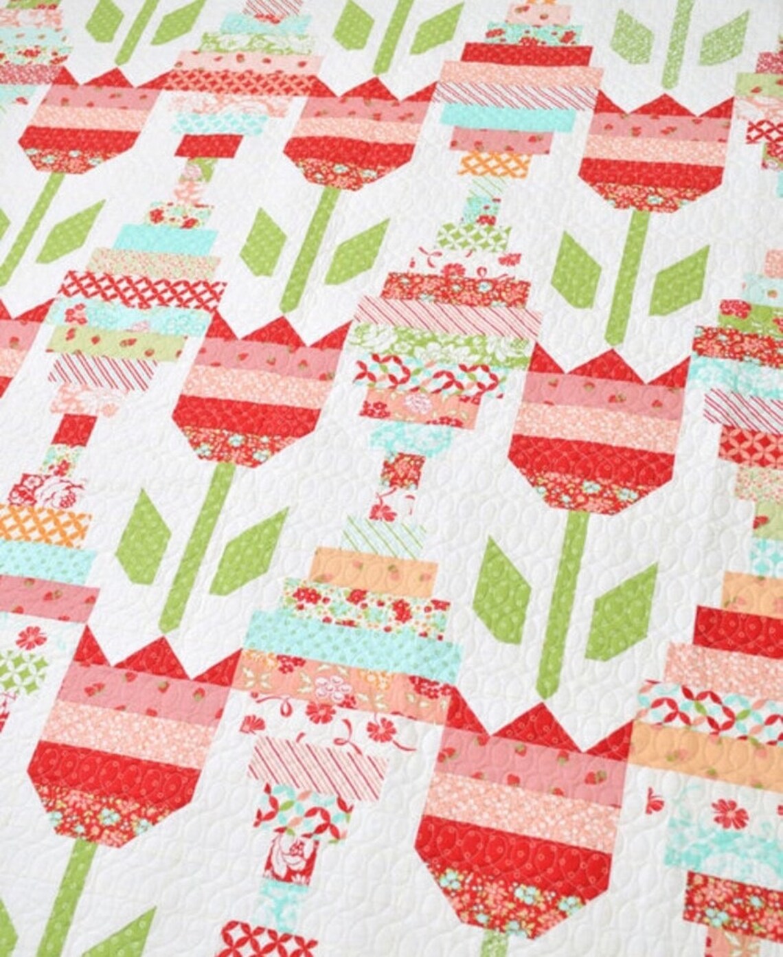 Vintage Tulips Quilt Pattern From Thimble Blossoms by Camille - Etsy